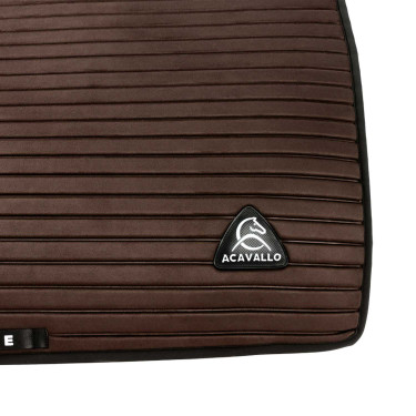 Tapis de dressage Acavallo Sublime en daim à bandes Marron