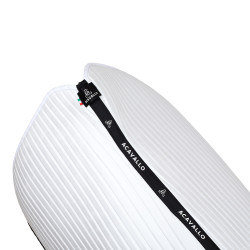 Tapis de dressage Acavallo Sublime en daim à bandes Blanc