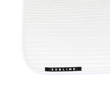Tapis de dressage Acavallo Sublime en daim à bandes Blanc
