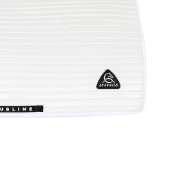 Tapis de dressage Acavallo Sublime en daim à bandes Blanc