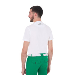 T-shirt homme Equestro Horse Club en coton manches courtes Blanc T-shirt homme Equestro Horse Club en coton manches courtes Blanc