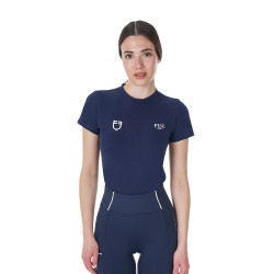 T-shirt équitation femme Equestro x FISE, slim été