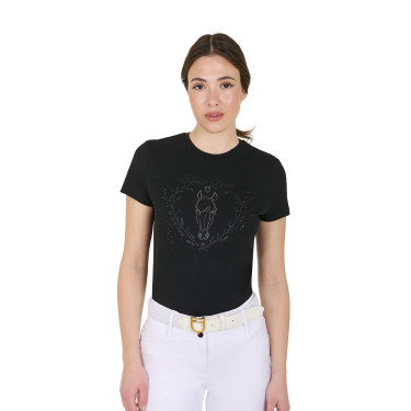 T-shirt équitation femme Equestro Wild Heart coton