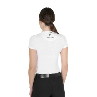 Dames T-shirt Equestro Head In The Clouds van katoen met korte mouwen Wit Dames T-shirt Equestro Head In The Clouds van katoen met korte mouwen Wit