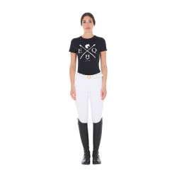 T-shirt femme Equestro EQ coton manches courtes Noir T-shirt femme Equestro EQ coton manches courtes Noir