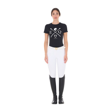 T-shirt femme Equestro EQ coton manches courtes Noir T-shirt femme Equestro EQ coton manches courtes Noir