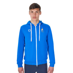 Sweat polaire homme Equestro x FISE Bleu de savoie