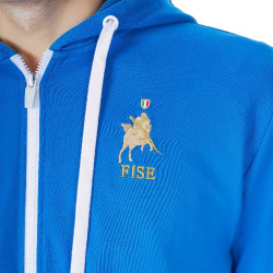Heren fleece sweater Equestro x FISE Blauw van Savoye Heren fleece sweater Equestro x FISE Blauw van Savoye