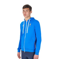 Sweat polaire homme Equestro x FISE Bleu de savoie