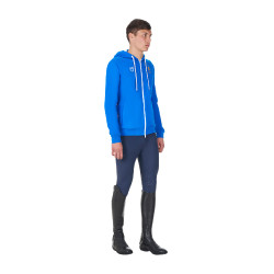 Sweat polaire homme Equestro x FISE Bleu de savoie