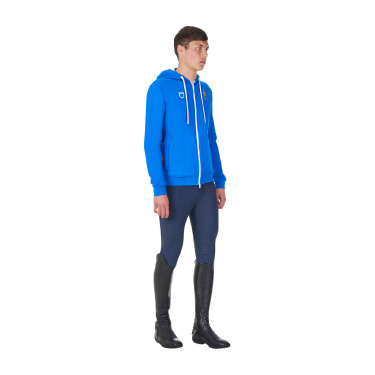 Sweat polaire homme Equestro x FISE Bleu de savoie