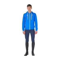 Sweat polaire homme Equestro x FISE Bleu de savoie