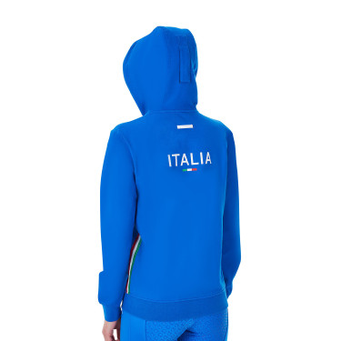 Dames fleece sweater Equestro x FISE Blauw van Savoye