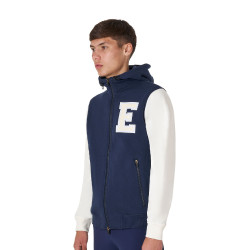 Heren paardrijsweater Equestro met rits – tweekleurig