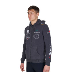 Sweat à capuche homme équitation Equestro multi-logo