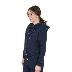 Sweat femme Equestro Institutional à zip frontal Marine blazer Bleu marine Sweat femme Equestro Institutional à zip frontal Marine blazer Bleu marine