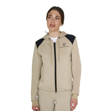 Sweat à capuche crop femme Equestro équitation