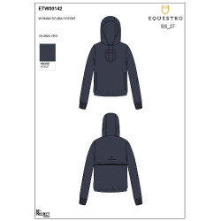 Sweat femme Equestro avec découpes Marine blazer Bleu marine