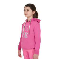 Meisjeshoodie Equestro Winter Love Roze kasteel Meisjeshoodie Equestro Winter Love Roze kasteel