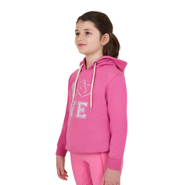Meisjeshoodie Equestro Winter Love Roze kasteel Meisjeshoodie Equestro Winter Love Roze kasteel