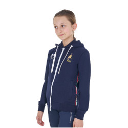 Kinder hoodie fleece paardrijden Equestro x FISE