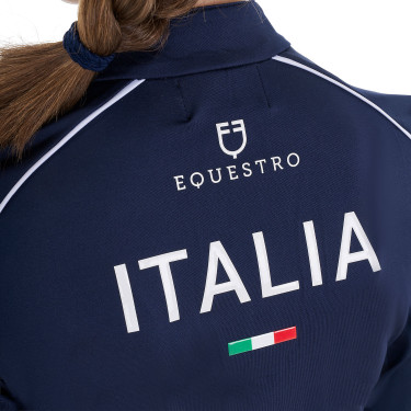 Unisex kindershirt met lange mouwen Equestro x FISE Marineblazer Marineblauw Unisex kindershirt met lange mouwen Equestro x FISE Marineblazer Marineblauw