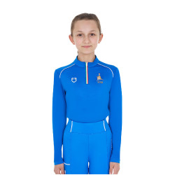Unisex kindershirt met lange mouwen Equestro x FISE Blauw van Savoye