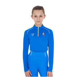 Unisex kindershirt met lange mouwen Equestro x FISE Blauw van Savoye