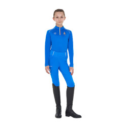 Unisex kindershirt met lange mouwen Equestro x FISE Blauw van Savoye