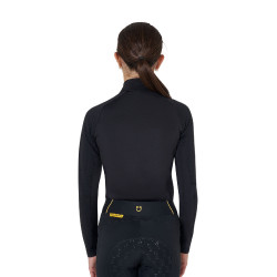 Sous-couche enfant unisexe Equestro en tissu technique Noir / noir