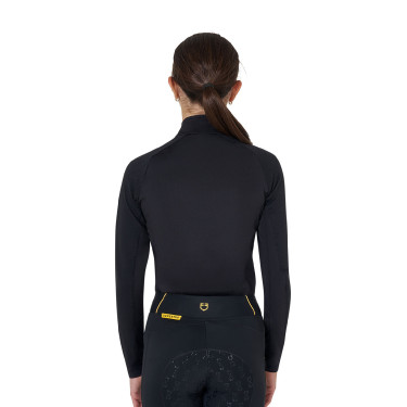 Sous-couche enfant unisexe Equestro en tissu technique Noir / noir