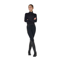 Sous-couche enfant unisexe Equestro en tissu technique Noir / noir
