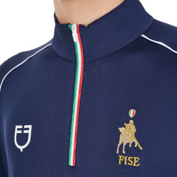 Heren-trainingsbaselayer Equestro x FISE Marineblazer Marineblauw