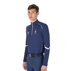 Sous-couche d’entraînement homme Equestro x FISE Marine blazer Bleu marine Sous-couche d’entraînement homme Equestro x FISE Marine blazer Bleu marine