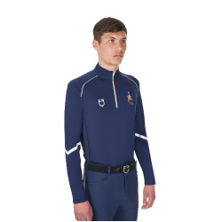 Sous-couche d’entraînement homme Equestro x FISE Marine blazer Bleu marine Sous-couche d’entraînement homme Equestro x FISE Marine blazer Bleu marine