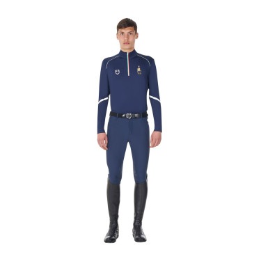 Heren-trainingsbaselayer Equestro x FISE Marineblazer Marineblauw