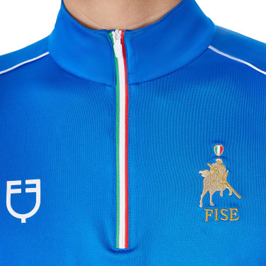 Sous-couche d’entraînement homme Equestro x FISE Bleu de savoie Sous-couche d’entraînement homme Equestro x FISE Bleu de savoie