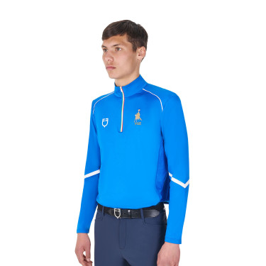 Sous-couche d’entraînement homme Equestro x FISE Bleu de savoie Sous-couche d’entraînement homme Equestro x FISE Bleu de savoie