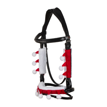 Set Christmas Supreme couvre-muserolle + protections de montants Rouge