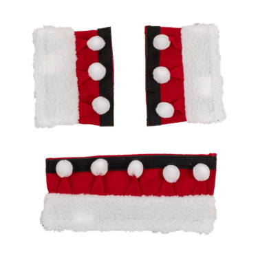 Set Christmas Supreme couvre-muserolle + protections de montants Rouge