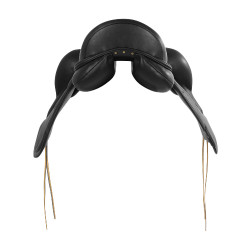 Selle de dressage monoflap Equestro en cuir Noir