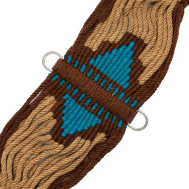 Western mohair singel met Azteeks motief – paardrijden Western mohair singel met Azteeks motief – paardrijden