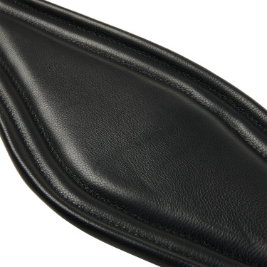 Sangle de saut en cuir Equestro avec élastiques Noir