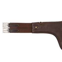 Sangle bavette Equestro en cuir Marron foncé Sangle bavette Equestro en cuir Marron foncé