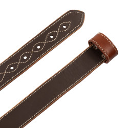 Westwood leren western achterste singel Cognac Bruin