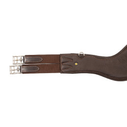 Anatomische lederen singel Equestro Donkerbruin