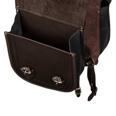 Sacoche Pool's Bisaccia Handtooled Marron foncé Sacoche Pool's Bisaccia Handtooled Marron foncé