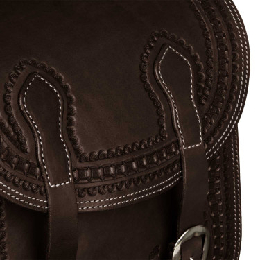 Zadeltas Pool’s Bisaccia Handtooled Donkerbruin Zadeltas Pool’s Bisaccia Handtooled Donkerbruin
