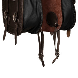 Sacoche Pool's Bisaccia Handtooled Marron foncé Sacoche Pool's Bisaccia Handtooled Marron foncé