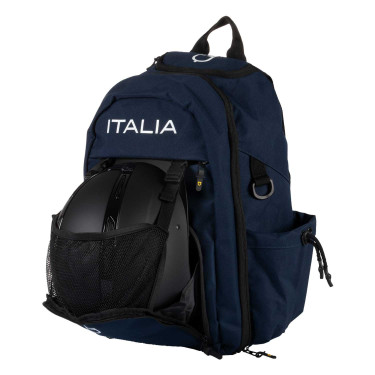 Paardrijrugzak met helmhouder Equestro x FISE – 14" laptop